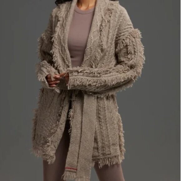 NEW GREYSON Luxe CASHMERE + WOOL Cable Knit Cardigan Sweater $530 RETAIL! - Picture 5 of 8